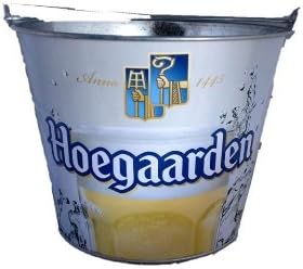 Hoegaarden Painted Aluminum Beer Metal Bucket Beer (Holds about 6 with Ice)