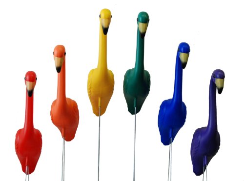 Pink Inc. RP1 Flamingo, Rainbow Colors, Pack of 6
