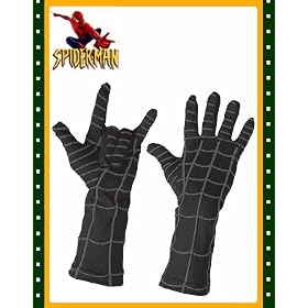 Spider-Man Costume #18686 Black Spider-Man Child Gloves Deluxe