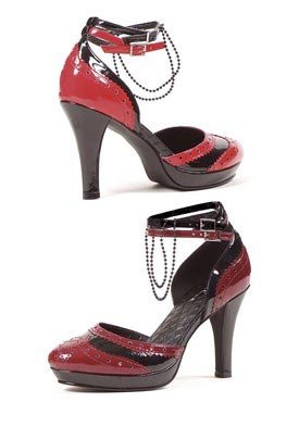 4 inch Heel D'Orsay Pump Women's Size Shoe With Two Tone and Double Ankle Strap