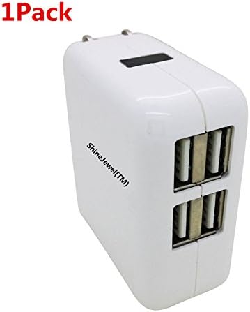 4-Port Wall Charger,ShineJewel(TM) 1Pack 20W 4A High Quality Rapid Desktop USB Universal 4-Port AC Home Wall Adapter Charger for Apple iPad Air 2 / Air / 4 / mini 2 / mini,Apple iPhone 6 Plus / 6 / 5s / 5c / 5/ 4s/ 4,iPod touch,iPod nano, Samsung Galaxy Note Edge / 4 / 4,Note 3 III /N9000/ N9002/ N9005 ,Samsung Galaxy S6 /S6 Edge/ S5 / S4 / S4 mini / S3 / S3 mini, Nexus, HTC,Motorola ,and other USB Devices and External Battery-1Pack-White