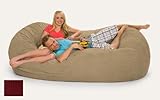 RelaxSacks 7OV-PB002 7.5 ft. RelaxSack Lounger - Pebble MicroFiber Rich Red