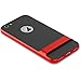 JETech Case for iPhone 6s and iPhone 6, Slim Protective Cover Shock-Absorption, Carbon Fiber Design, Red