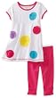 Flapdoodles Girls 2-6X Multi Spiral Capri Dress Set