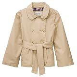Girls' Cherokee Lightweight Peplum Trench Coat - Beige