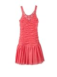 Amy Byer Girls 7-16 Plus Solid Sleeveless Tutu With Neck Trim Dress