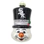 Chicago White Sox Blown Glass Snowman Top Hat Christmas Tree Ornament
