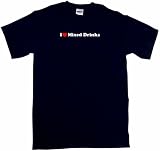I Heart (Love) Mixed Drinks Men's Tee Shirt in 12 colors Small thru 6XL