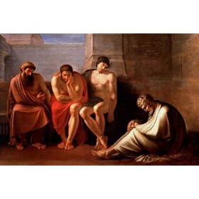 Toile sur Civi�re: Eberhard W�chter, "Job and his friends", 71 x 47