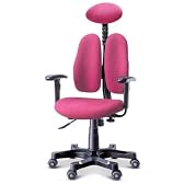 デュオレストチェア 【ハイバック】 ヘッドレスト 布張り（抗菌） DR-7900 ピンク