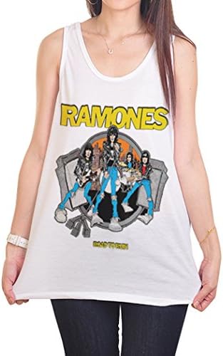 Aldebarun15 Women's Ramones Rock Band Road to Ruin Music Tank Top Vest Singlet (Large)