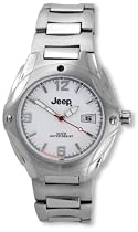 Jeep Gents White Dial Bracelet Watch With Date