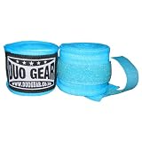 NEON BLUE DUO Muay Thai Kickboxing Boxing Hand Wraps