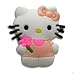 Katze mit Blume pink in der Hand, cat style your Crocs #1105, shoeCharm
