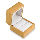 Natural Colored Wooden Ring Box