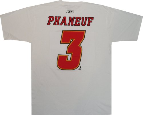 Calgary Flames Dion Phaneuf White T Shirt Reebok