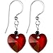Handcrafted Sterling Ruby Angelic Heart Black title=