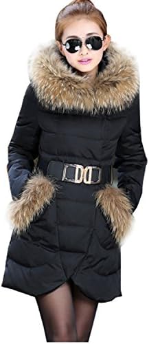 Komene Women's Thickened Down Jacket (M 8, Black)