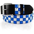 GENUINE LEATHER BLACK STUDDED SNAP ON BELT WITH A DETACHABLE BUCKLE GENUINE LEATHER BLACK STUDDED SNAP ON BELT WITH A DETACHABLE BUCKLE