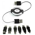 Retractable USB/Mini/Firewire 1394 Cable Travel Kit - 6 Adapters/Converters