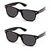 V.W.E Classic Outdoor Reading Sunglasses - Comfortable Stylish Simple Readers Rx Magnification - Not Bifocal (2 pairs black frame black lens, +2.50)