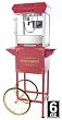 Deluxe 6oz Red Popcorn Maker Machine by Paramount Entertainment - New Full Size 6 oz Popper & Cart
