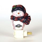 Pack of 2 MLB Milwaukee Brewers Snowman Christmas Night Lights 5"