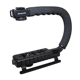 Polaroid Sure-GRIP Professional Camera / Camcorder Action Stabilizing Handle Mount For The Olympus Evolt PEN E-P3, PEN E-P2, E-PL1, E-PL2, PEN E-PL3, E-PL5, E-PM1, E-PM2, GX1, OM-D E-M5, E-30, E-300, E-330, E-410, E-420, E-450, E-500, E-510, E-520, E-600, E-620, E-1, E-3, E-5 Digital SLR Cameras