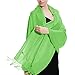 Pashmina Large Soft Plain Shawl/Wrap/Scarf for Women (Light Green)