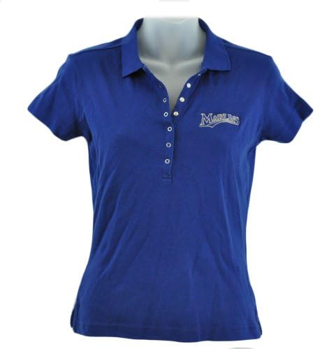 MLB Florida Miami Marlin Licensed Women Ladies Polo Shirt Navy Blue Adult XLarge