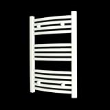 Novara Curved White Heated Bathroom Towel Rail Radiator X Mm 700 450 Picture