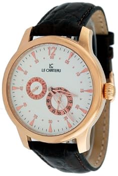 Le Chateau Men's Captiva Dual Dial Automatic Watch with Leather Strap #5430M-7