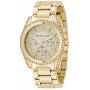 Women's Chronograph White Crystal Gold Tone Stainless Steel