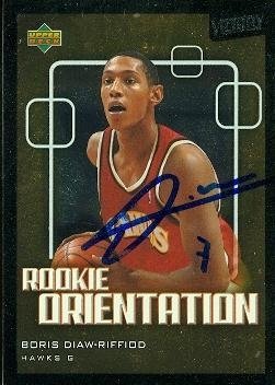 Boris Diaw Autographed/Hand Signed Basketball Card (Atlanta Hawks) 2003 Upper Deck Victory #121
