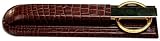 Brown Crocodile Embossed Leather Library Set