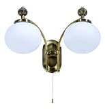 Applique Lampe Luminaire Murale Intérieur Style Art Nouveau 2 Lumières Bronze 8662