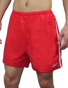 Reebok Mens High Performance Athletic Sports Shorts with Brief Lining XL Red