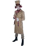 Mens Dickensian Toff Small Mad Hatter Fairytale Victorian Fancy Dress Costume Outfit