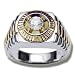 Gents 14 Kt Two Tone Rolex Solitaire Diamond Mens Ring .36 CT Center Diamond I Color SI2 Clarity. Size #11.