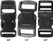 Black Plastic Side Release Paracord Bracelet Buckles - PACK of 25
