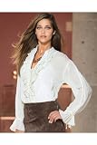 Newport News Together Ruffle-front blouse