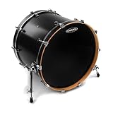 Evans Resonant Black Bass Drum Head, 22 Inch