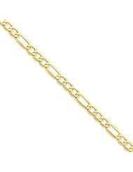 14K Yellow Gold 5.35mm Figaro Chain Bracelet - Fine Jewelry Gift