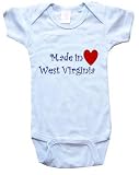MADE IN WEST VIRGINIA - WEST VIRGINIA BABY - State-series - White, Blue or Pink Onesie / Baby T-shirt