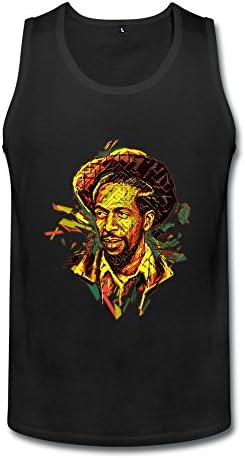 LUYI Men's Gregory Isaacs Reggae Tank Top XL Black