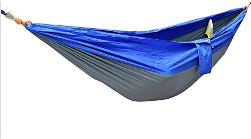 Classic Serac Adventure Hammock with Suspension System - Easiest and Quickest Setup Available (10 Connection Point Tree Straps) - Ultralight &amp; Quality Comfort for Camping (Blue / Silver grey)