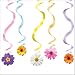 Spring Flowers 24in Hanging Swirl Decoration 5ct