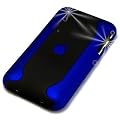 "Dual" Luxurious Royal Blue Soft Touch Rubberized Hard Case for iPhone 3G / 3Gs. Unique 2-piece Skin / Case / Shell / Cover for iPhone 3G / 3Gs