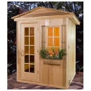 LUXExclusive Outdoor Sauna 4X6-LUXExclusive-BLOD46. 4 ft x 6 ft. Heater and window are optional