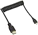 Atomos 30cm (11.81") Coiled Micro HDMI to Full HDMI Cable, Extends Up to 17.72"
